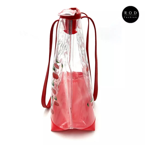 Ed Hardy Cherry-Cherries Zip Top Tote Bag - Picture 4 of 6